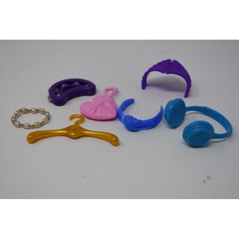 Barbie Doll Accessories Lot Headband Purse Hanger Headphones Bracelet Mixed